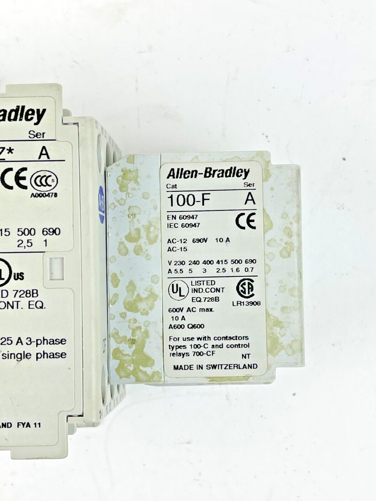 ALLEN BRADLEY - 100-C310Z*10 SER. A 25VDC COIL CONTACTOR & 100-F SER A CONTACTOR2