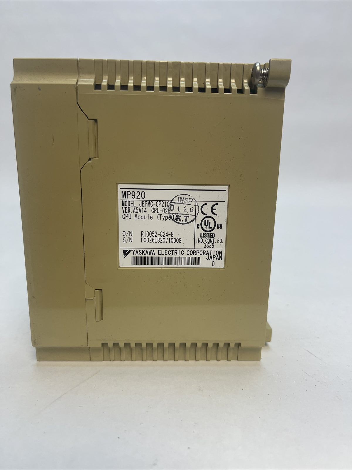 YASKAWA JEPMC-CP210 VER. A5A14 CPU-02 CPU MODULE MP920 2