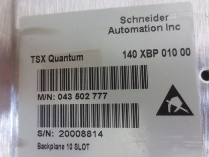 SCHNEIDER / AEG 140 XBP 010 00 TSX QUANTUM 10-SLOT BACKPLANE  1