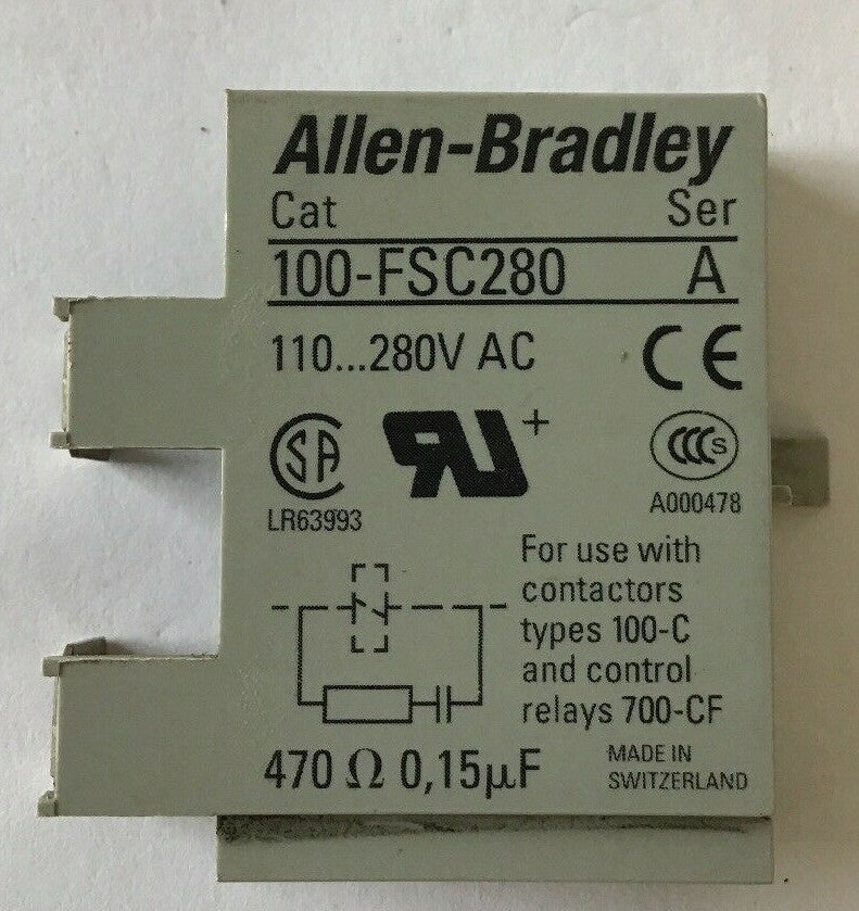 ALLEN BRADLEY 100-FSC280 SER.A SURGE SUPPRESSOR***LOTOF4***2