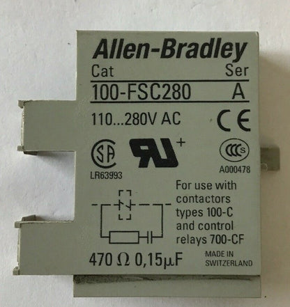 ALLEN BRADLEY 100-FSC280 SER.A SURGE SUPPRESSOR***LOTOF4***2