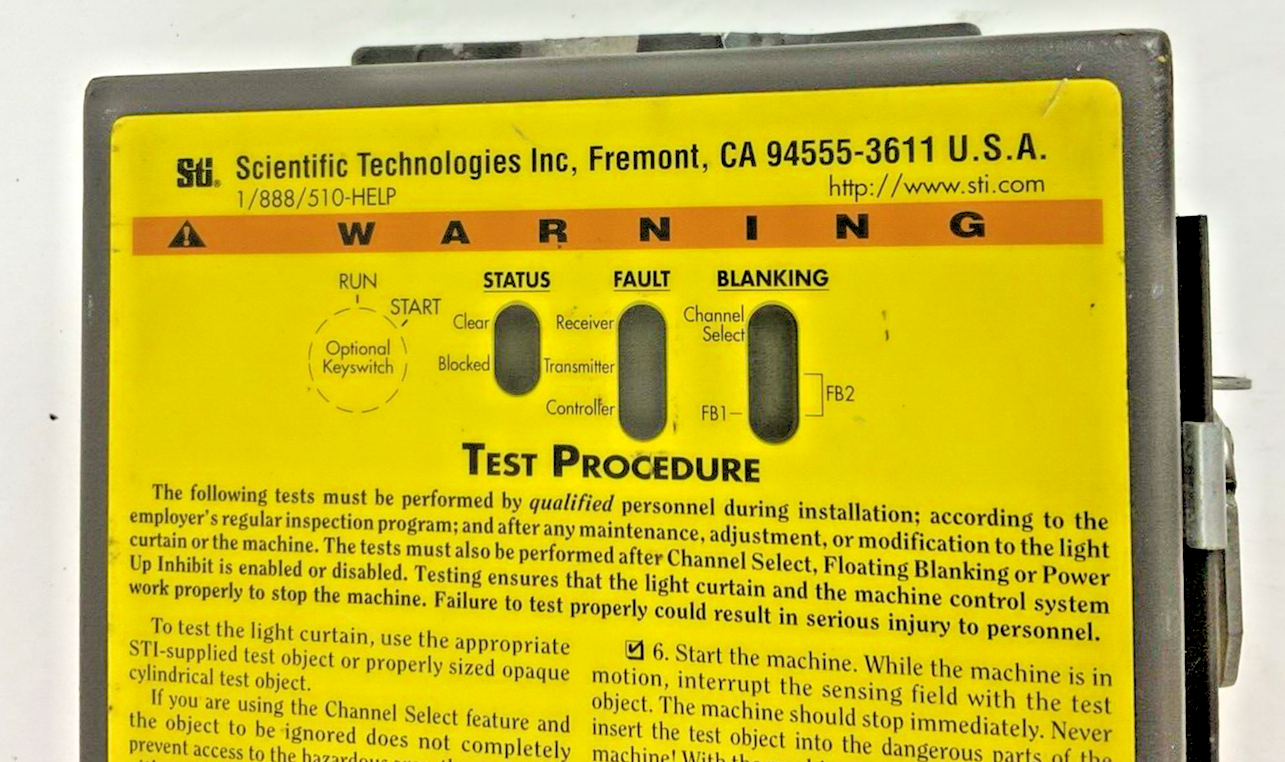 STI 70027-1000 LIGHT CURTAIN CONTROLLER LCC-FB-AC1-U 115VAC 50/60HZ 30VA1