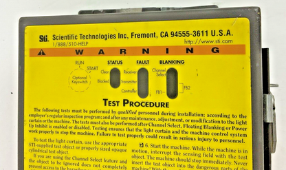 STI 70027-1000 LIGHT CURTAIN CONTROLLER LCC-FB-AC1-U 115VAC 50/60HZ 30VA1