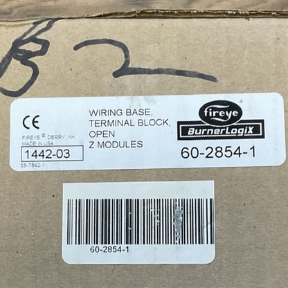 FIREYE 60-2854-1 WIRING BASE TERMINAL BLOCK OPEN Z MODULES1