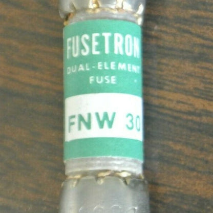 BOX of 10 / BUSS FNW30 FUSETRON FUSES / 30A / 250VAC1