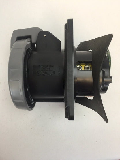 HUBBELL 5100R5W PIN & SLEEVE WATERTIGHT RECEPTACLE 100A 347/600VAC 4 POLE 5 WIRE2