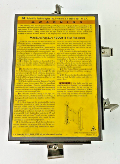 STI 43268-0040 LIGHT CURTAIN CONTROLLER MS4304B-2 115VAC 50/60HZ .250A0