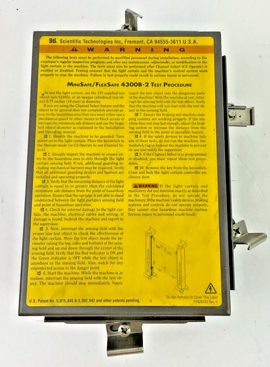 STI 43268-0040 LIGHT CURTAIN CONTROLLER MS4304B-2 115VAC 50/60HZ .250A0