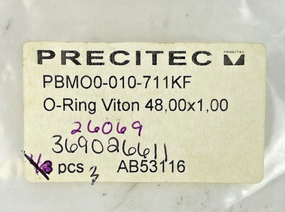 PRECITEC *LOT OF 3* - PBMO0-010-711KF - O-RING REPLACEMENT, O-RING VITON-AB531161