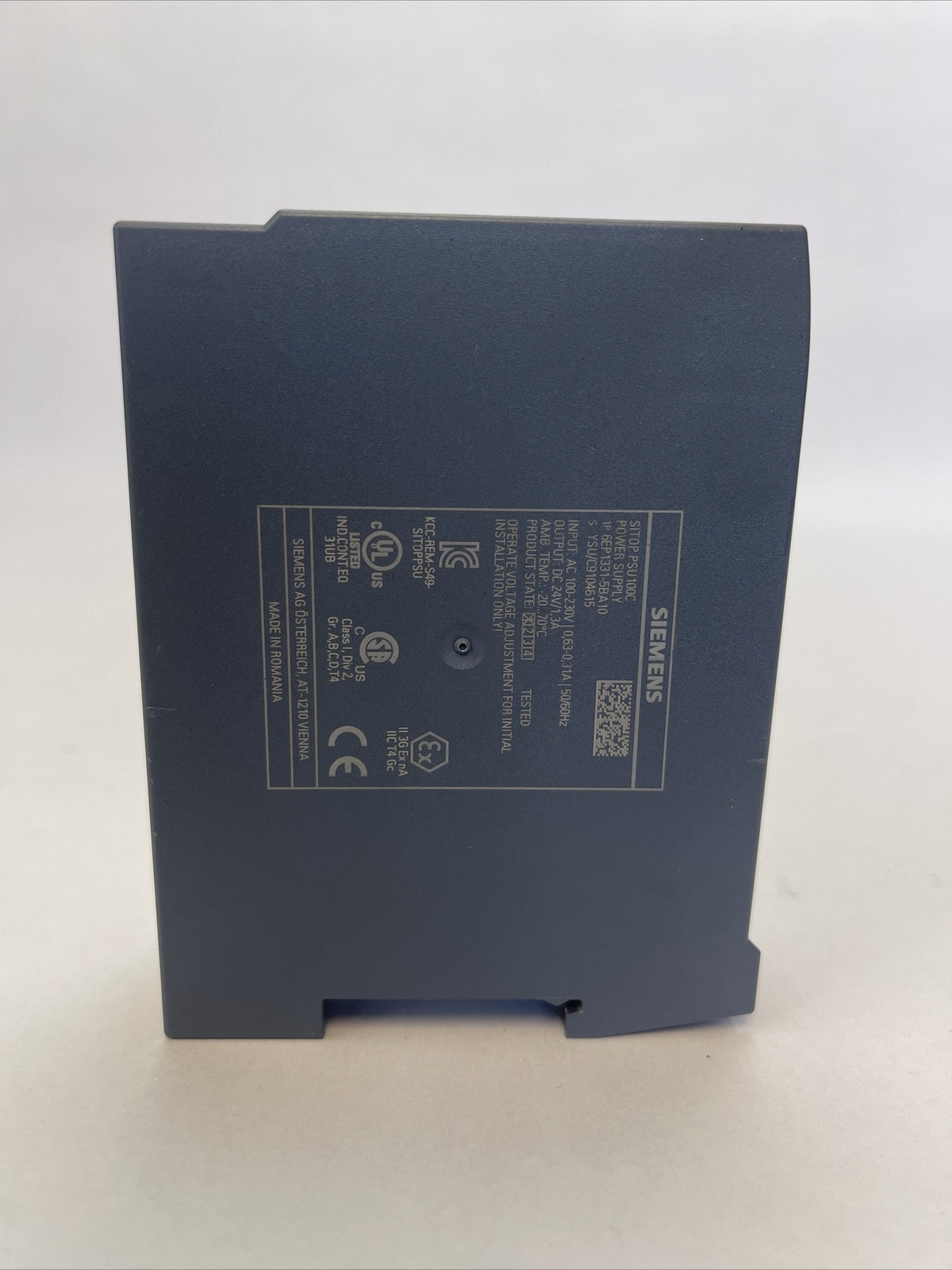 SIEMENS 6EP1331-5BA10 SITOP PSU100C POWER SUPPLY INPUT 100-230VAC OUTPUT 24VDC3