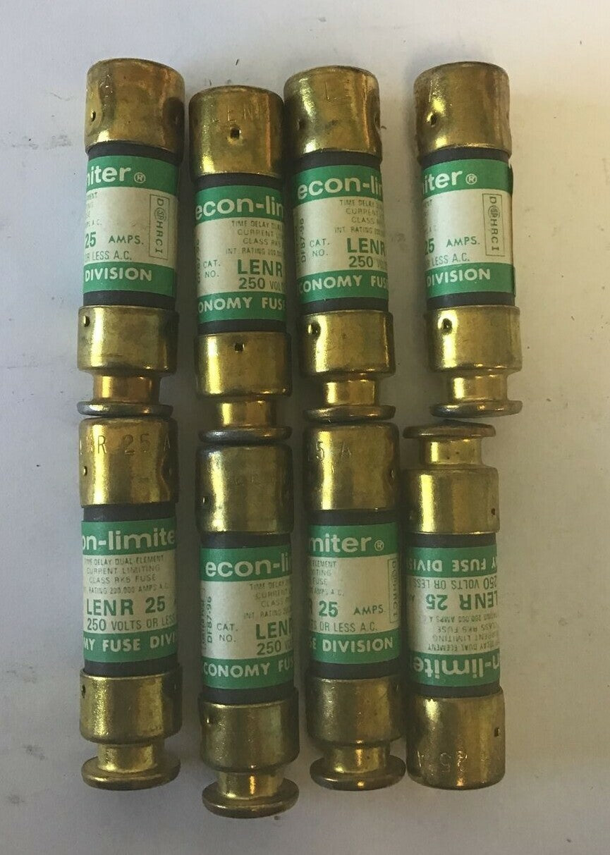 ECONOMY LENR 25 FUSE ECON-LIMITER 25A CLASS RK5 TIME DELAY 250VAC****LOTOF8****0