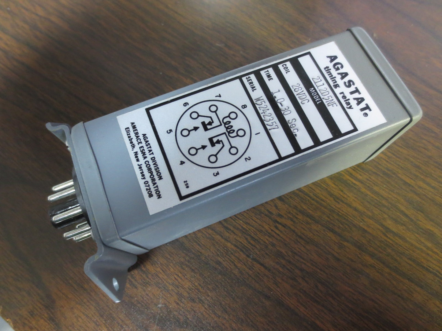 AGASTAT 2112D5NF TIMING RELAY, 1.0-30 SECONDS, 28VDC COIL - NEW SURPLUS1
