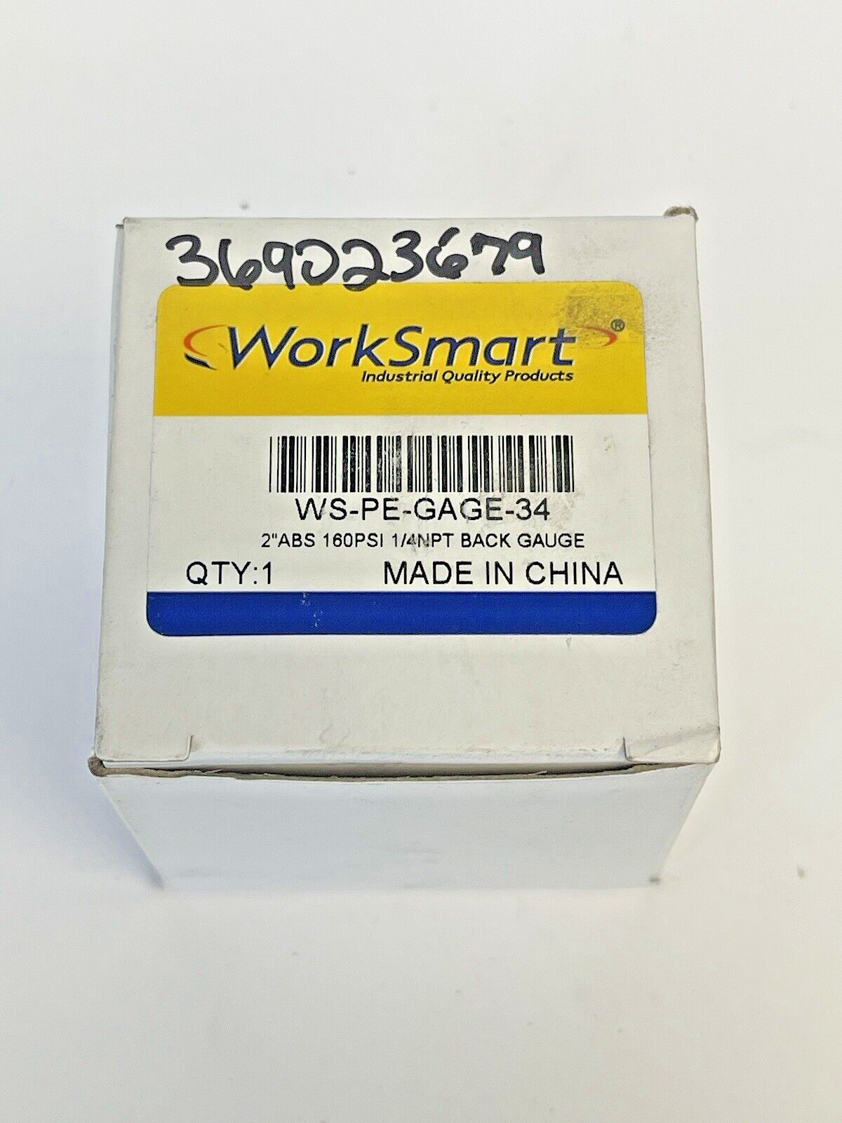 WORKSMART - WS-PE-GAGE-34 - PRESSURE GAUGE - 2" DIAMETER, 1/4" NPT, 0-160 PSI1