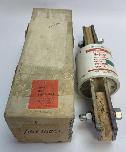 GOULD SHAWMUT A6Y1600 AMP-TRAP CURRENT LIMITING FUSE 600VAC 1600AMP TYPE 4 FORM0