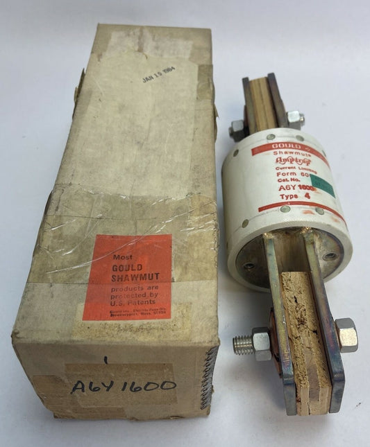 GOULD SHAWMUT A6Y1600 AMP-TRAP CURRENT LIMITING FUSE 600VAC 1600AMP TYPE 4 FORM0
