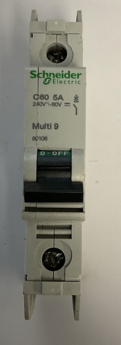 SCHNEIDER ELECTRIC C60 5A MULTI 9 CIRCUIT BREAKER 240VAC/60VDC***LOTOF3***1