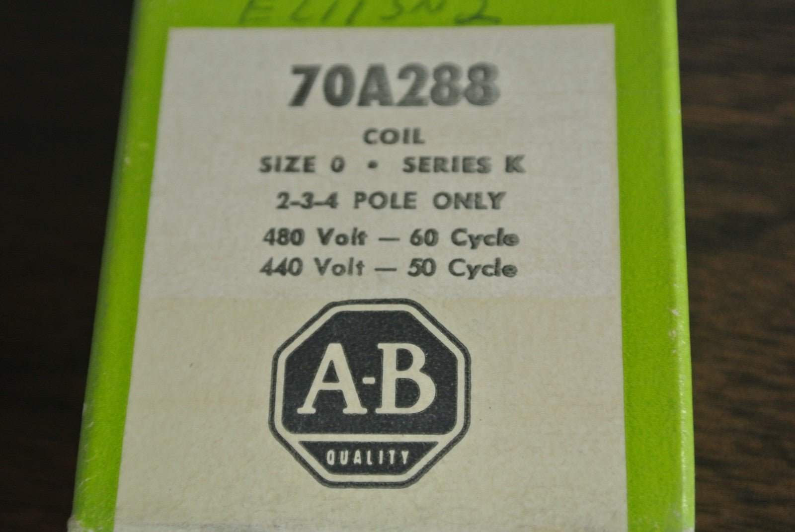 ALLEN-BRADLEY 70A288 COIL, SIZE 0, Series K 440-480V, 50-60Hz  NEW SURPLUS LOT/25
