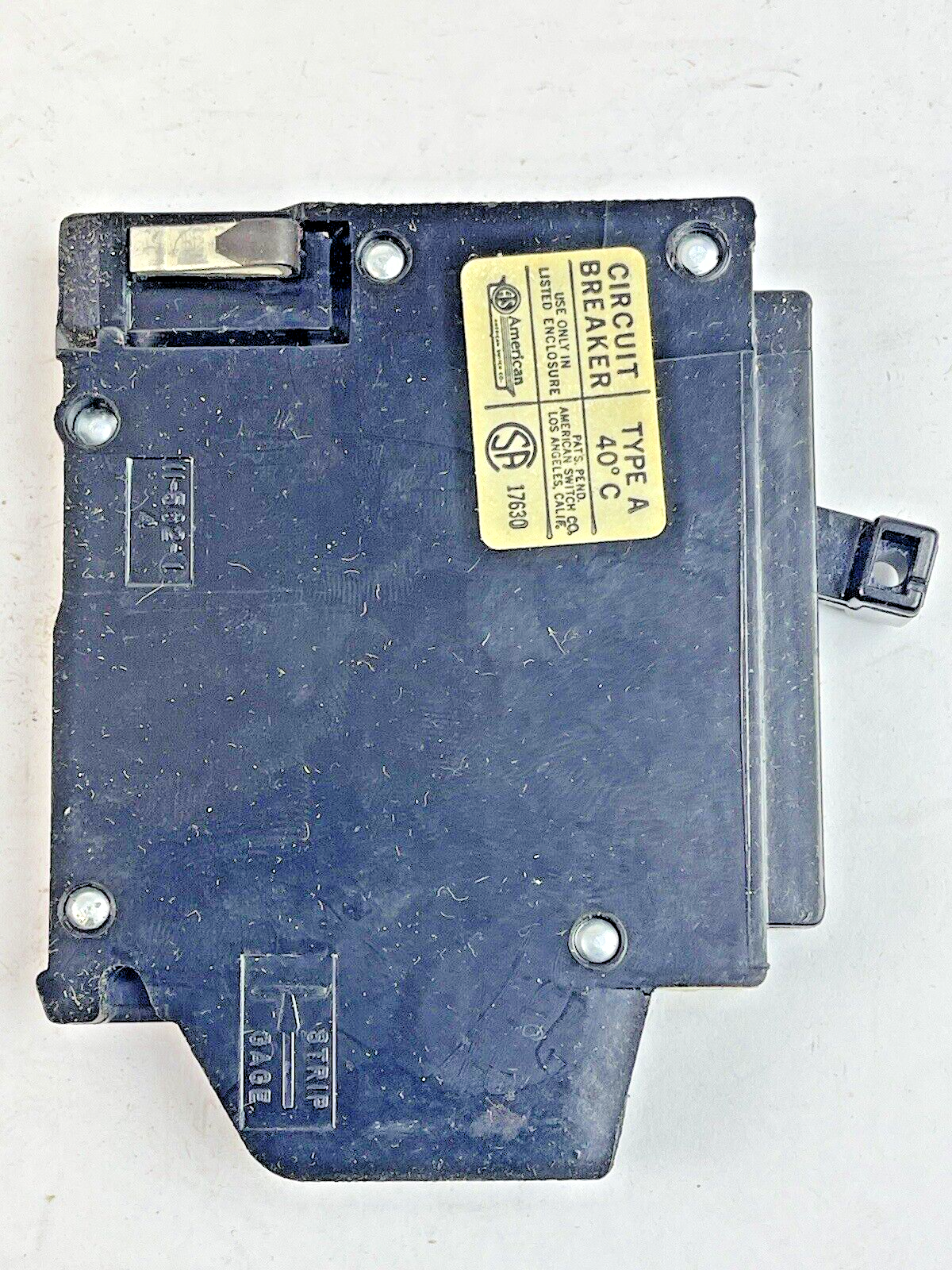 AMERICAN SWITCH *BOX OF 18* - A-115 -15A, 1 POLE TYPE A CIRCUIT BREAKER, 240VAC3