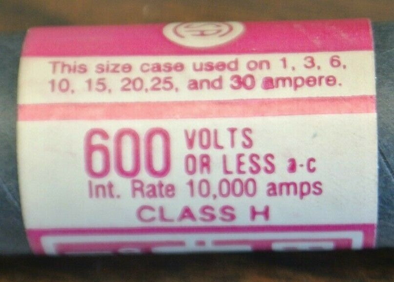 LOT of 8 / BUSS NOS-4 ONE-TIME FUSE / 4A / 600V / NEW SURPLUS / NOS43