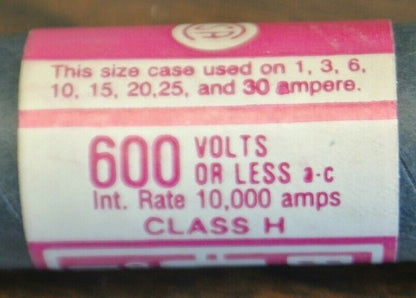 LOT of 8 / BUSS NOS-4 ONE-TIME FUSE / 4A / 600V / NEW SURPLUS / NOS43