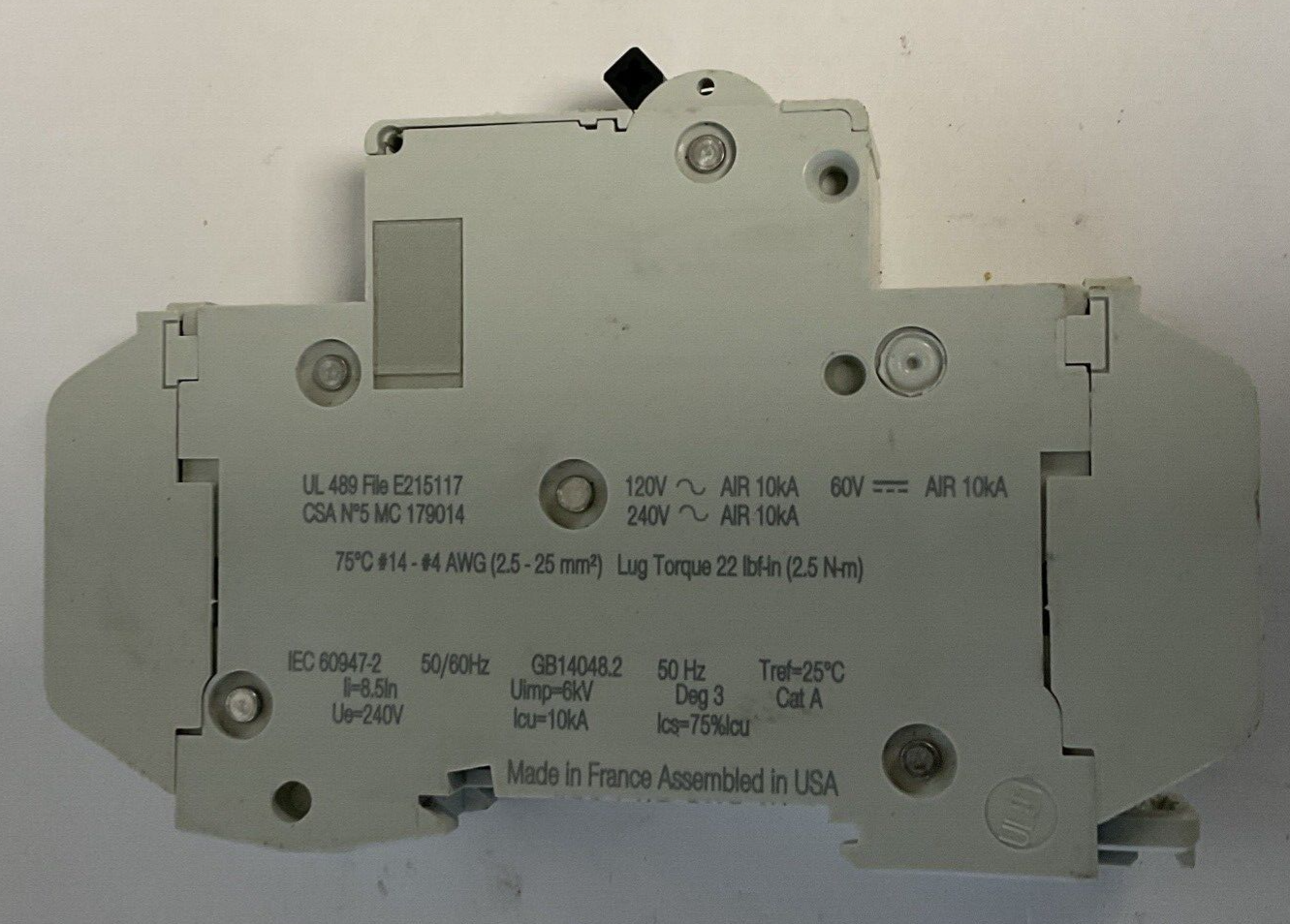 SCHNEIDER ELECTRIC C60 3A MULTI 9 CIRCUIT BREAKER 240VAC/60VDC***LOTOF3***3