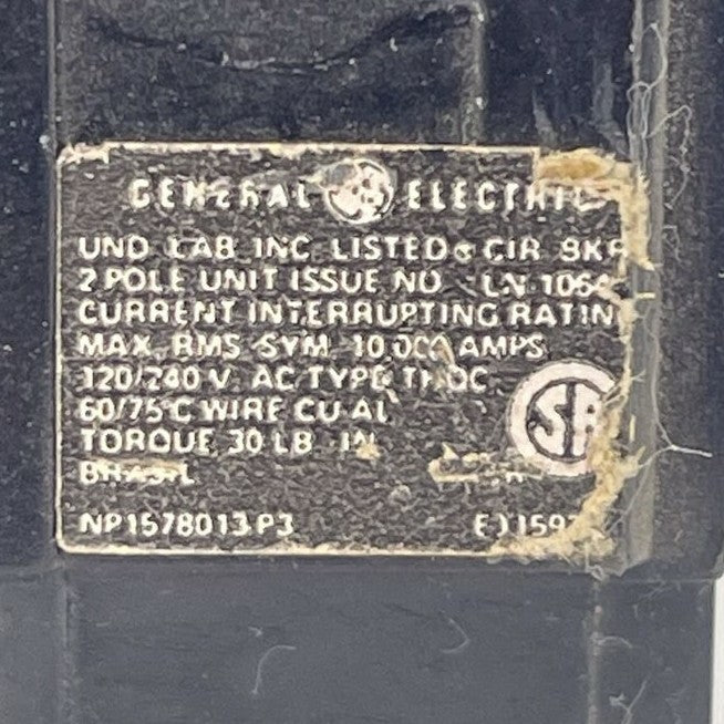 GE THQC22020 CIRCUIT BREAKER 20AMP 2POLE 120/240VAC1