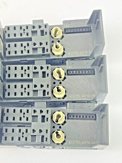 SIEMENS *LOT OF 3* 6ES7 193-4CF50-0AA0 SIMATIC S7 TM-E30C46-A1 TERMINAL MODULES1