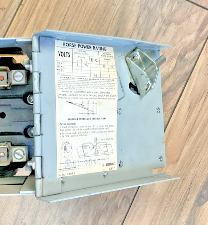 ITE V2B2222LR VACU-BREAK CLAMPMATIC 10HP 250V 1PH 60A 2POLE10