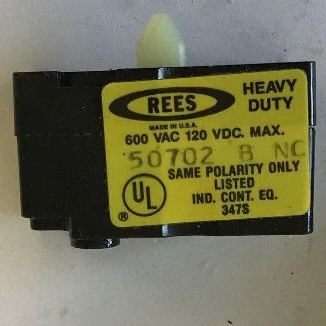 REES R REES 50702-000 CONTACT BLOCK / 1 N.C. ***LOTOF2***5