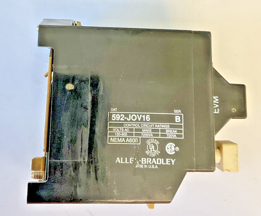 ALLEN BRADLEY 592-JOV16 OVERLOAD RELAY SER.B 600VAC W/ W47 HEATERS2