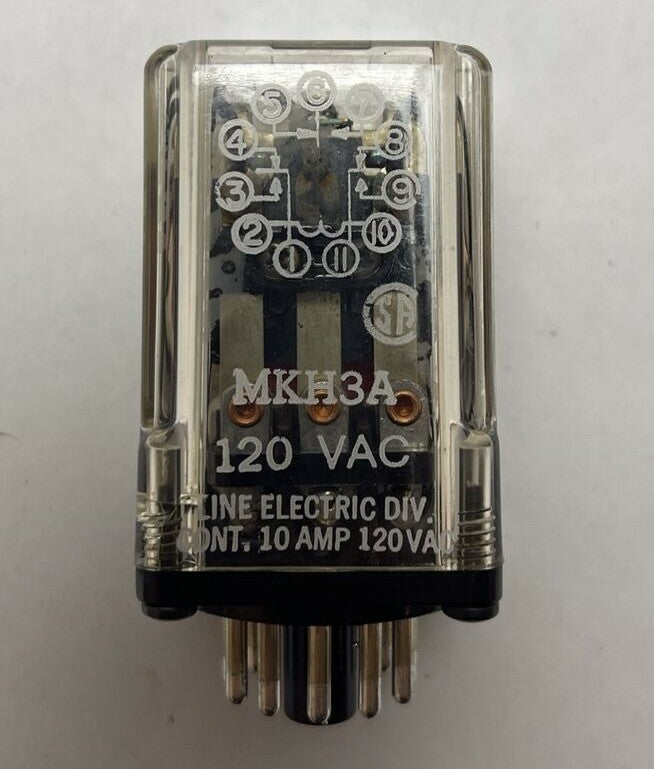 LINE ELECTRIC MKH3A RELAY 10A 120VAC COIL 120VAC0