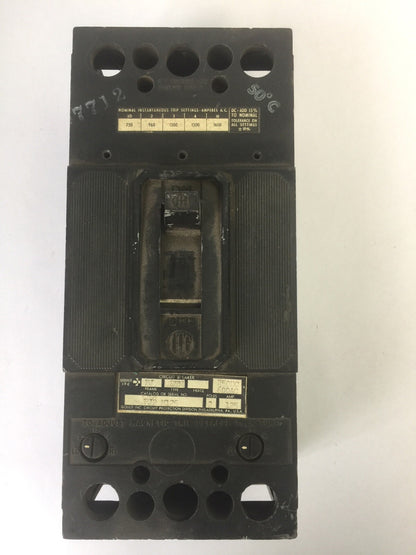 ITE SIEMENS FJ2 M125 CIRCUIT BREAKER 600VAC 250VDC 125AMP 2POLE0