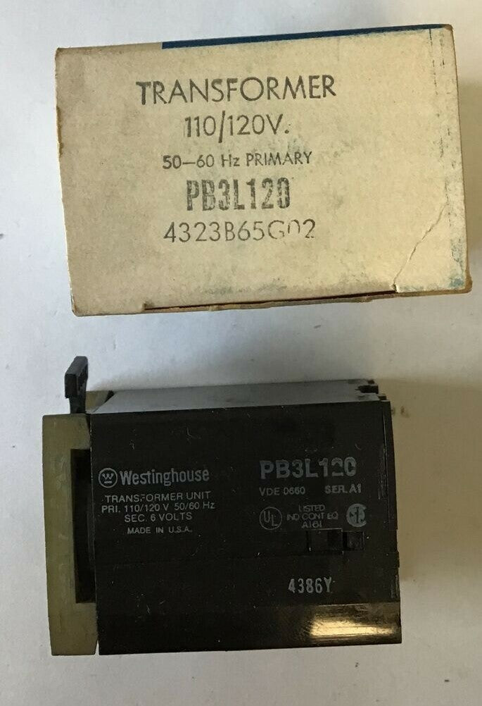 WESTIMGHOUSE PB3L120 TRANSFORMER 110/120V 50-60HZ 4323B65G02****LOTOF3****1