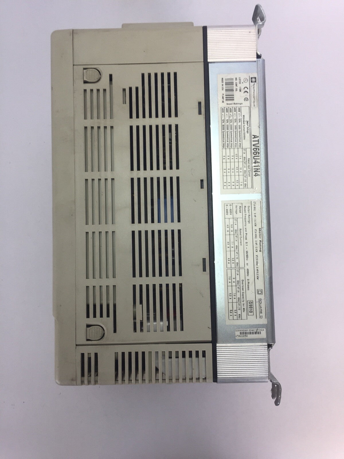 TELEMECANIQUE ATV66U41N4 VARIABLE SPEED DRIVE ALTIVAR 66 460VAC 3HP NO KEYPAD4