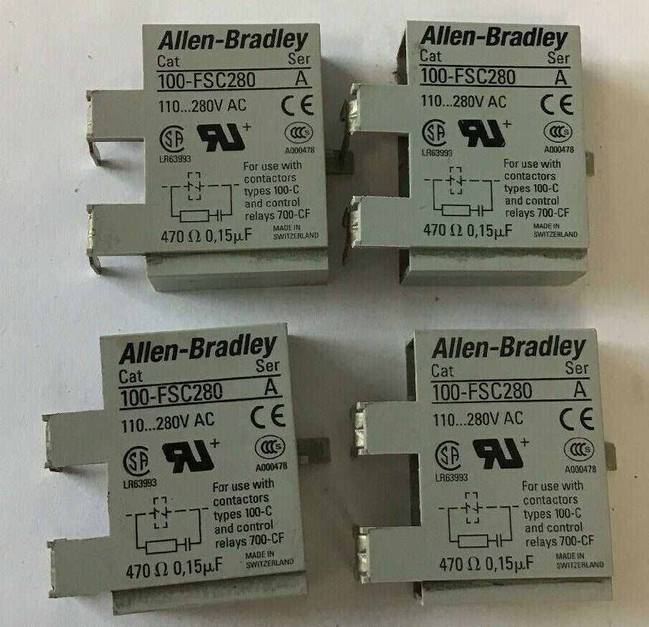 ALLEN BRADLEY 100-FSC280 SER.A SURGE SUPPRESSOR***LOTOF4***0