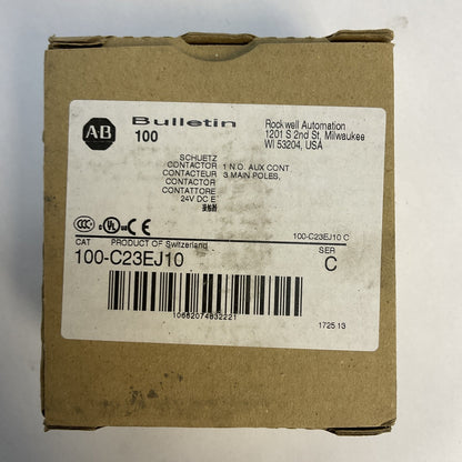ALLEN BRADLEY 100-C23EJ10 CONTACTOR SER C 24VDC0