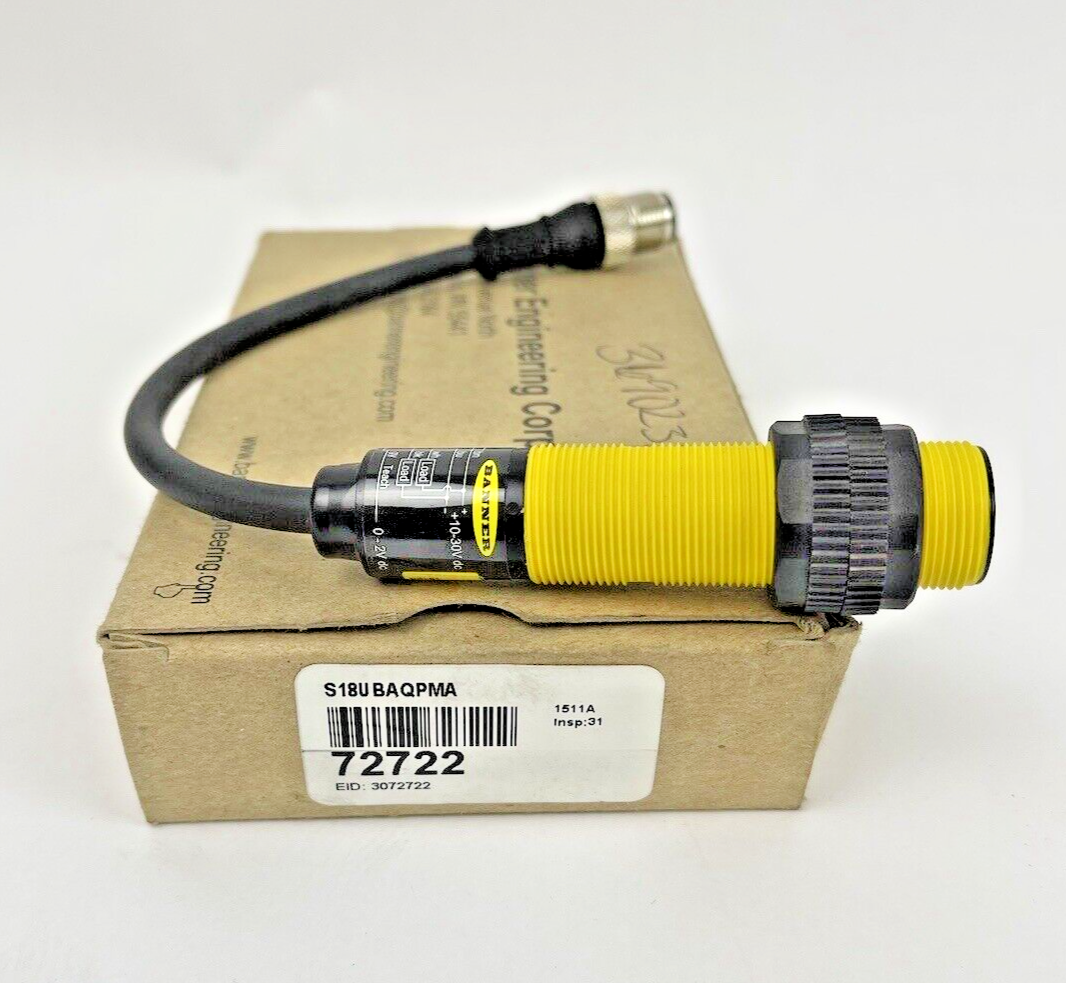 BANNER ENGINEERING - S18UBAQPMA - ULTRASONIC PROXIMITY SENSOR - 727222