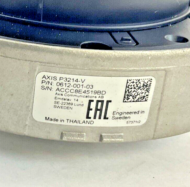 AXIS 0612-001-03 SURVEILLANCE SECURITY CAM 44-57VDC CLASS2 P3214V **BROKE BASE**2