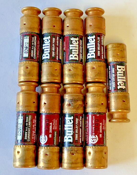 BUSSMANN ECNR12 BULLET FUSE 250VAC 12AMP RK5***LOTOF9****0