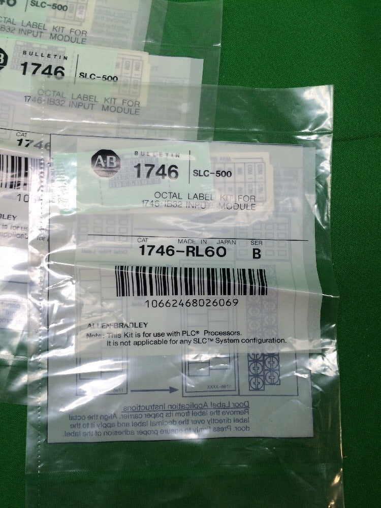 *LOT OF10* ALLEN BRADLEY 1746-RL60 LABEL KIT FOR 1746-IB32 INPUT MODULE1