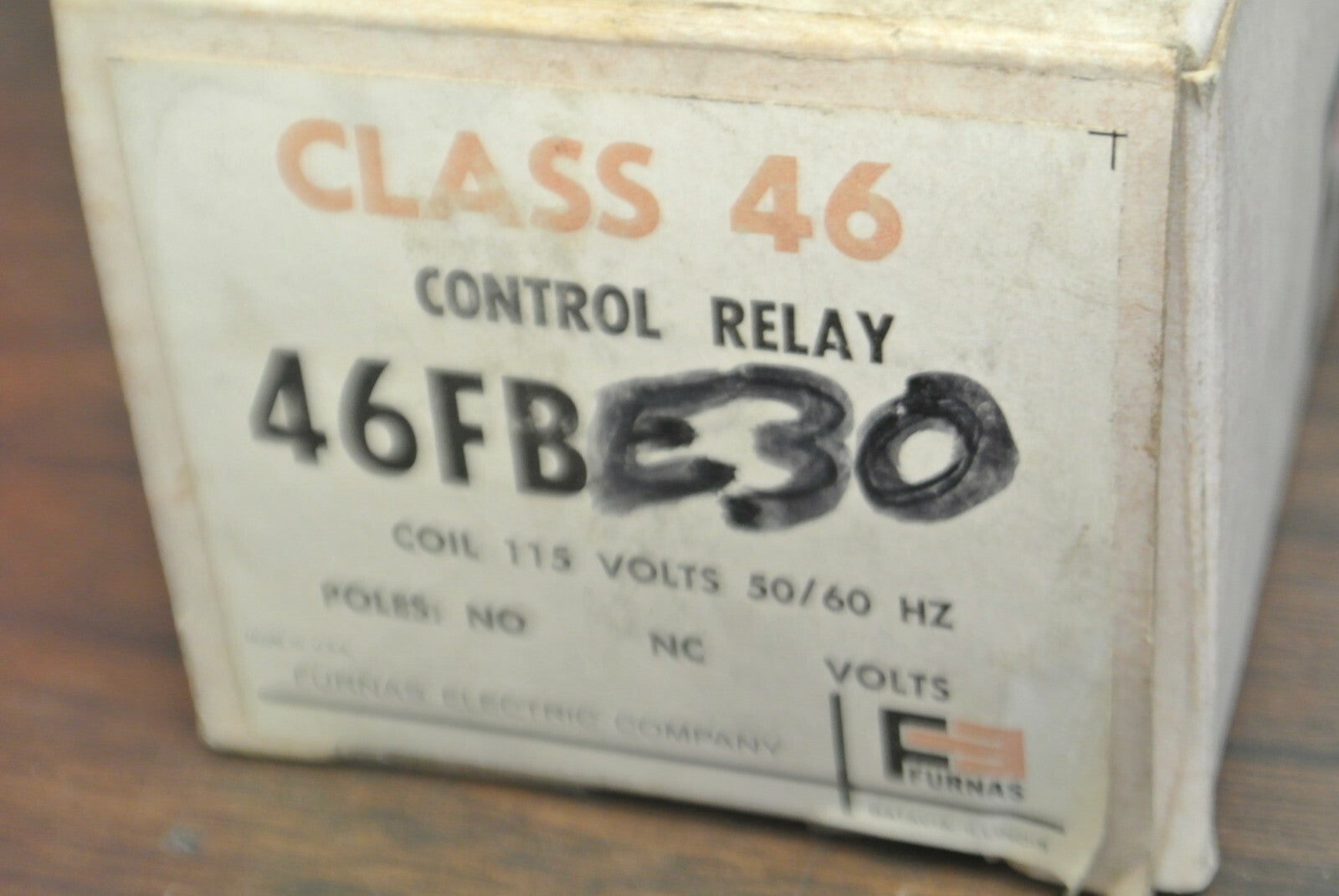 FURNAS 46FBE30 CONTROL RELAY / 10A / 600VAC / 115V COIL / NEW SURPLUS1