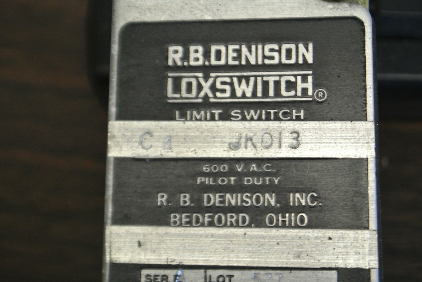 GOULD / R.B. DENISON / C4-JK013 LIMIT SWITCH / NEW SURPLUS / C4JK0131