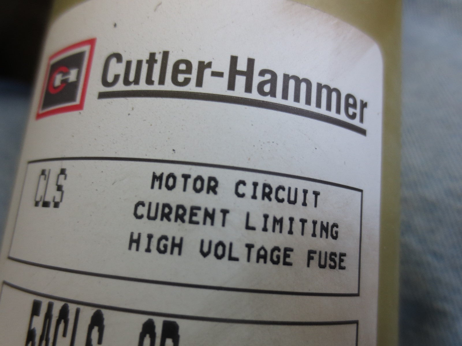 CUTLER-HAMMER 5ACLS-3R MOTOR CIRCUIT HIGH VOLTAGE FUSE 5.08 MAX KV, 100(3R)A, 3