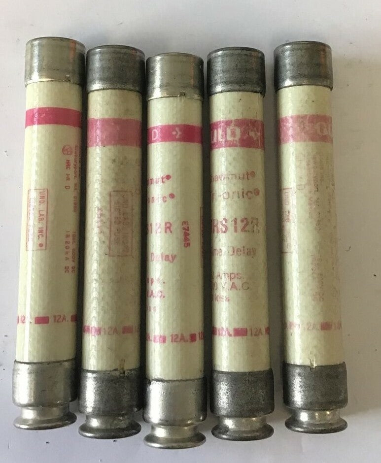 GOULD SHAWMUT TRS12R TRI-ONIC FUSE 12 600VAC TIME DELAY ***LOTOF5***0