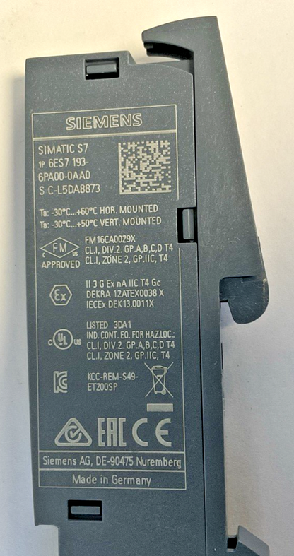 SIEMENS 6ES7 193-6PA00-0AA0 SERVER MODULE ***LOTOF10***2