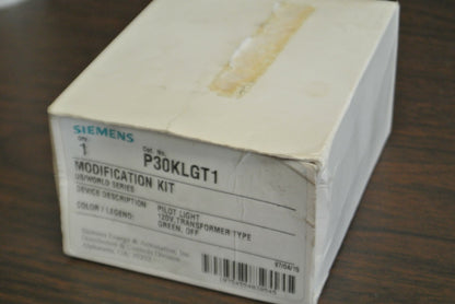 SIEMENS P30KLGT1 / PILOT LIGHT TRANSFORMER TYPE / 120V GREEN "OFF" NEW SURPLUS11