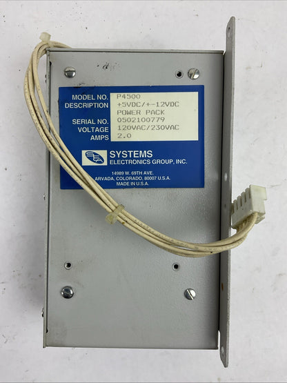 SYSTEMS P4500 +5VDC/+-12VDC POWER PACK 120/230VAC 2.0AMPS2
