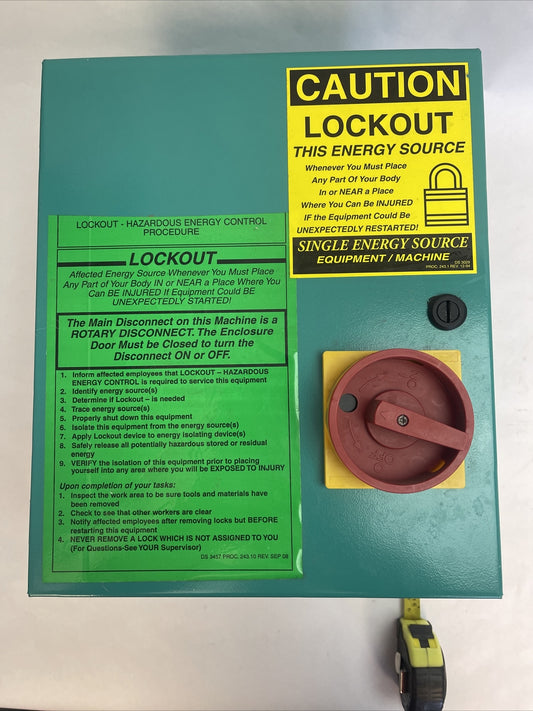 SAGINAW LR97418 INDUSTRIAL CONTROL PANEL ENCLOSURE TYPE 4 &12 TOX1-12108ELJ-030