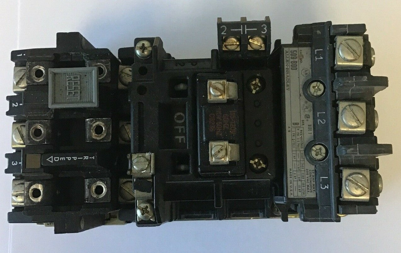 ALLEN BRADLEY 509-BOD STARTER SIZE 1 SER.B W/CB236 COIL W/O HEATER0