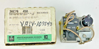 WHITE-RODGERS 36C76 MANIFOLD GAS VALVE 3/4 X 3/4 6-7A 24V 1/2PSI 280000BTU0